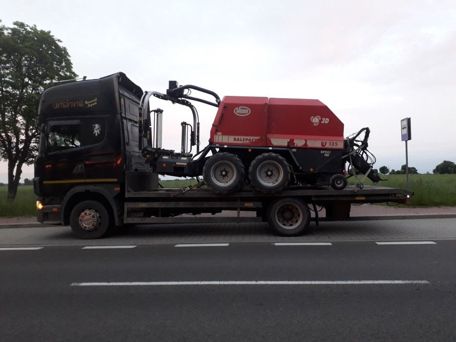 Transport maszyn laweta pomoc drogowa kraj 24h
