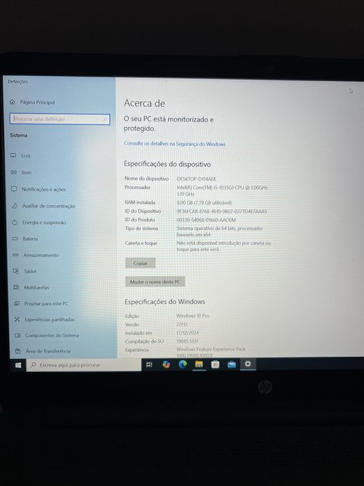 HP G9 Laptop - i5, 8 GB RAM, SSD, Windows 10 Pro - Read Listing64752099133699123