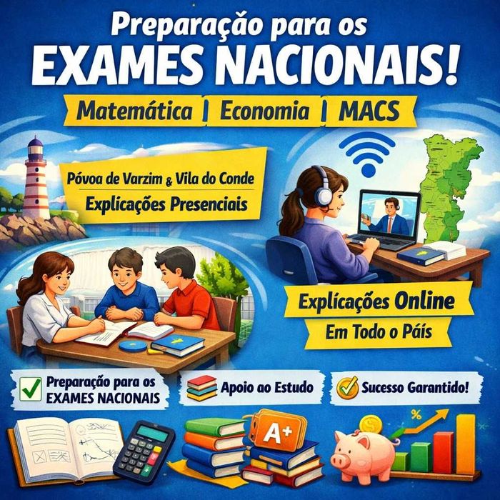 Explicações Matemática, MACS e Economia - Ensino Básico e Secundário