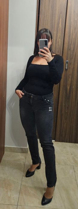 Czarne spodnie jeansy Off White