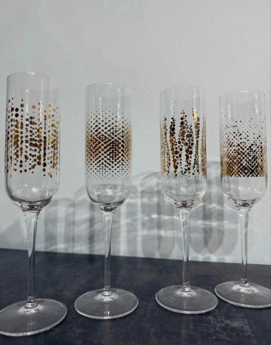 Okazja! Kieliszki do szampana Ferrero Rocher pozłacane z grawerem 4szt