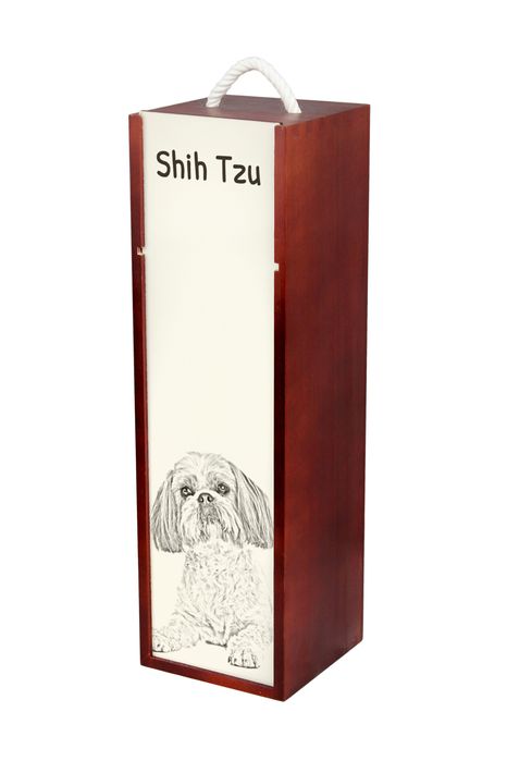 Shih Tzu pudełko na wino z psem Art-Dog