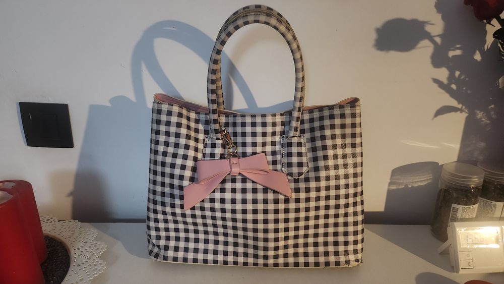 Torebka w kratę Mohito city bag