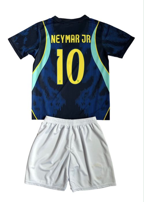 Дитяча футбольна форма Neymar JR. Неймар Бразилія 2026/2027. Виїзна форма. Преміум якість, вишиті логотипи. Футболка + шорти.