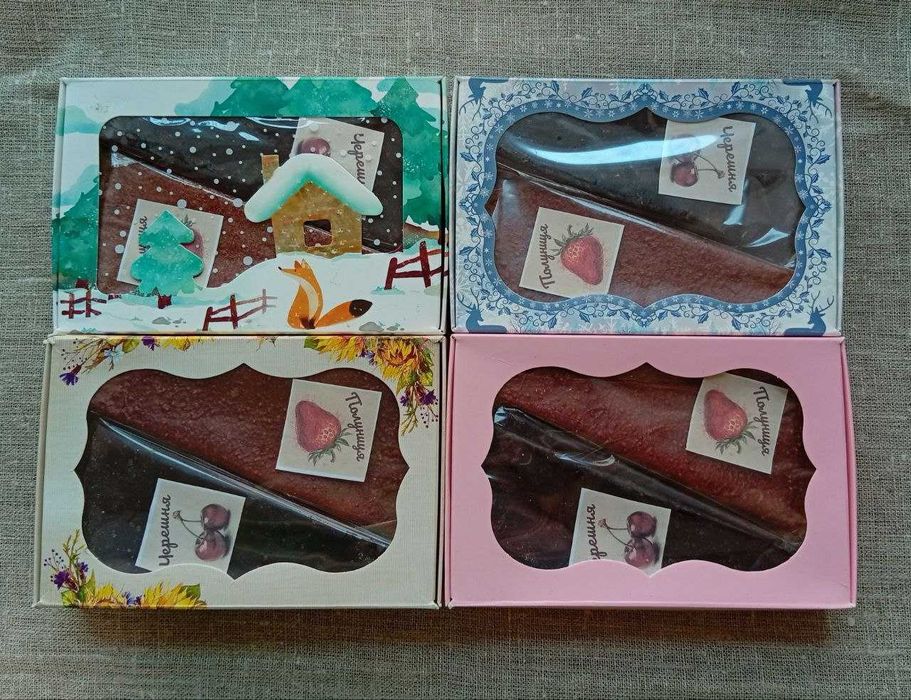 Пастила фруктово-ягідна без цукру, власного виробництва.