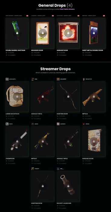 Twitch та Kick Drops Rust найдешевше на ринку 43-48