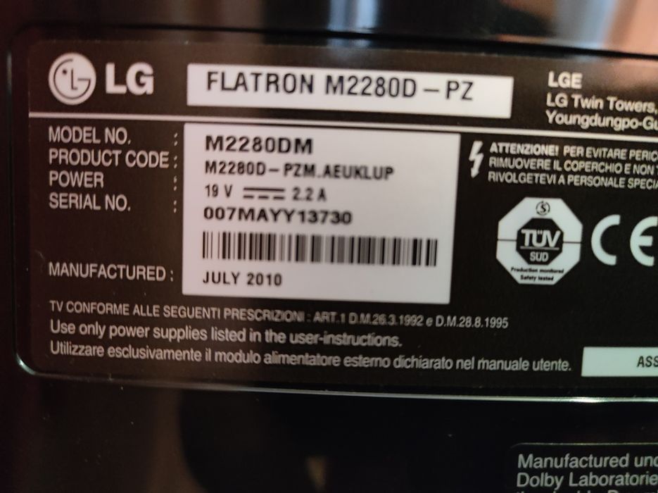 Led fullhd monitor tv lg