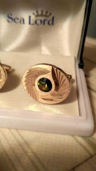 Запонки Sea Lord Англия,брошь с аметистом,Филигрань,Чехия(винтаж).