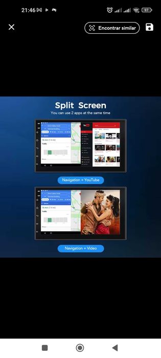 Radio TOP 2DIN com android e GPS