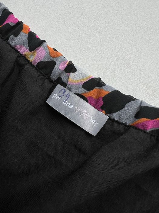 Długa/maxi sukienka w cętki, odkryte ramiona