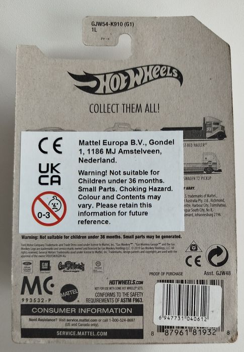 Hot Wheels Volkswagen T2 Pickup