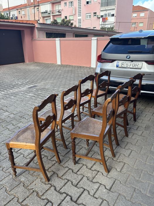 7 Cadeiras para restauro em madeira de Casquinha