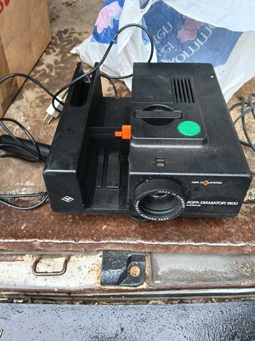 Máquina antiga de slides ligue