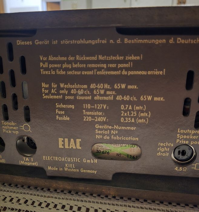 Wzmacniacz amplituner Elac 2100T Monster 63cm szerokość germanowe