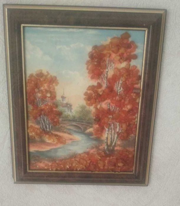 Янтарь, Картина янтарь осень, Картина з Бурштину