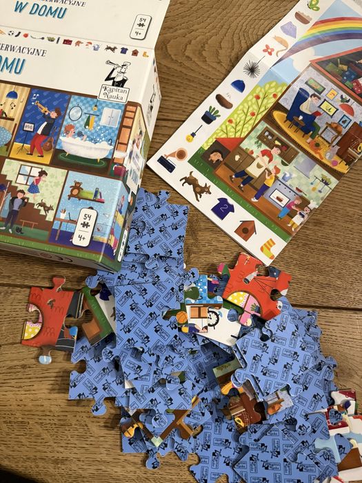 puzzle obserwacyjne, kapitan nauka , w domu
