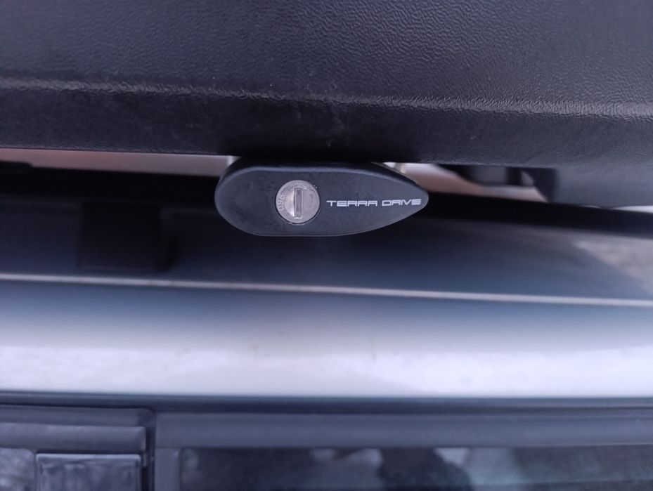 Багажник на крышу бокс Terra draive 480л вместе с попереченами и креп