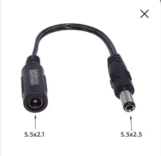 Набір перехідників DC гніздо (мати) 5.5x2.1mm на штекери (тато)