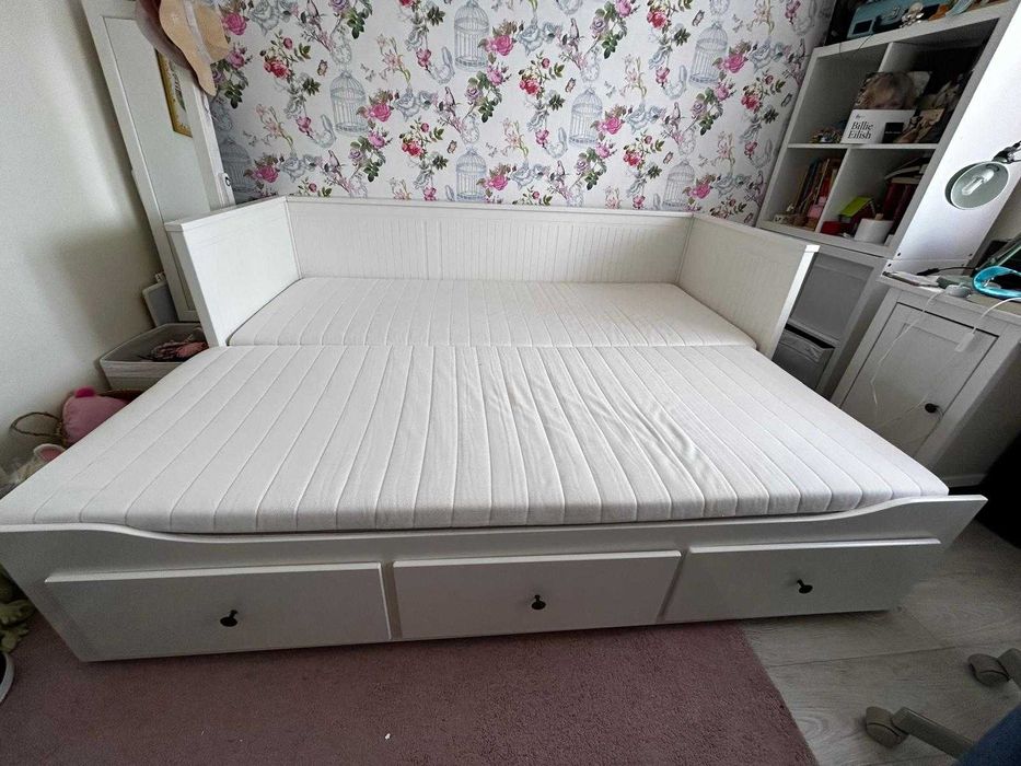 Vendo HEMNES - Cama indiv/dupla c/3 gav, 80x200 cm + 2 colchões