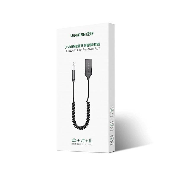 Ugreen odbiornik dźwięku Bluetooth 5.3 kabel USB adapter audio AUX jac