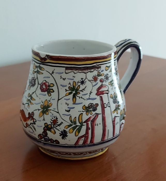 Caneca em cerâmica decorativa - Alcobaça