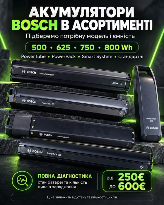 Акумулятори Bosch у широкому асортименті