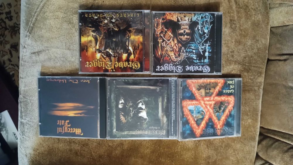 Лицензионные CD групп Manilla Road, Grave Digger, Mercyful fate, Mercenary