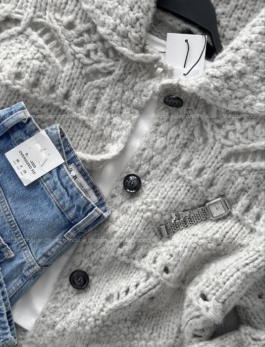 Кардиган із фактурної пряжі Zara