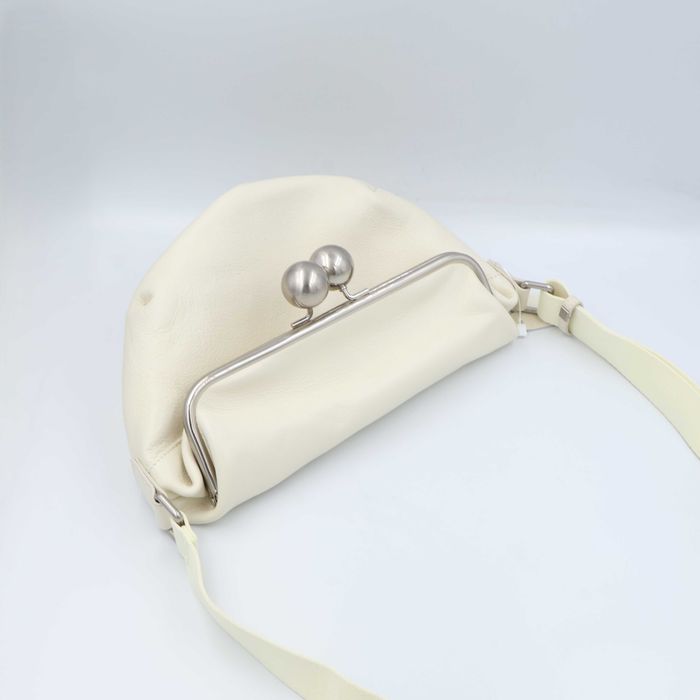 Сумка жіноча шкіряна leather 6305 milk white Сумка женская кожаная