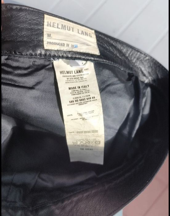 Calças 100% pele Helmut Lang