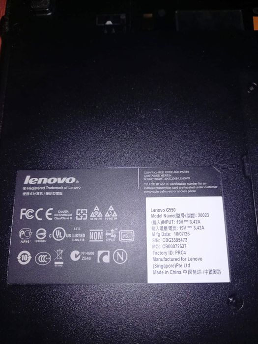 Ноутбук Lenovo G550