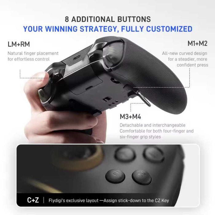 Геймпад Flydigi Vader 5 Pro + Док-станція Windows Android Nintendo iOS