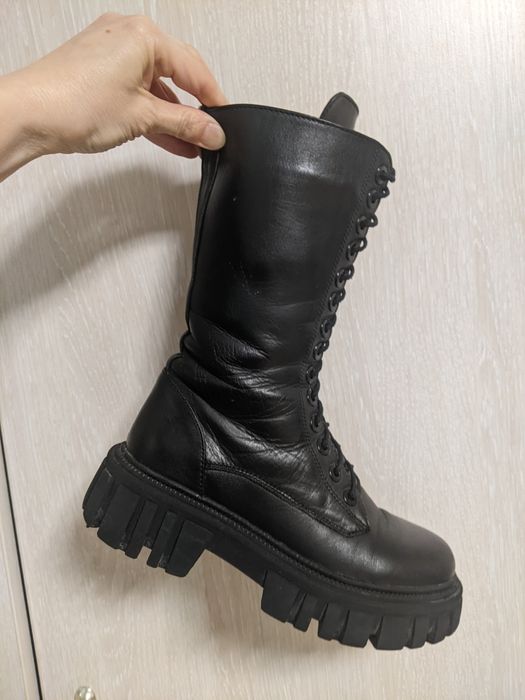 Зимові ботінки черевики шкіряні шкіра