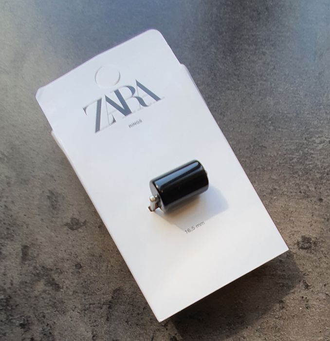 Дуже стильна обручка Zara із смоляним роликом. Тренд сезону. New