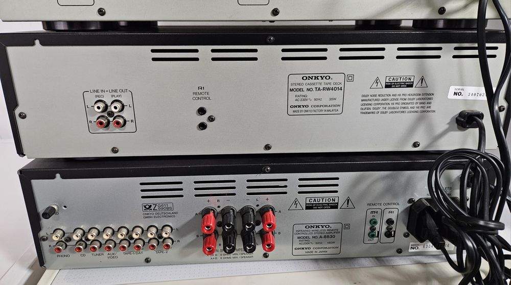 Комплект Onkyo: підсилювач+кас.дека+CD+тюнер+пульт