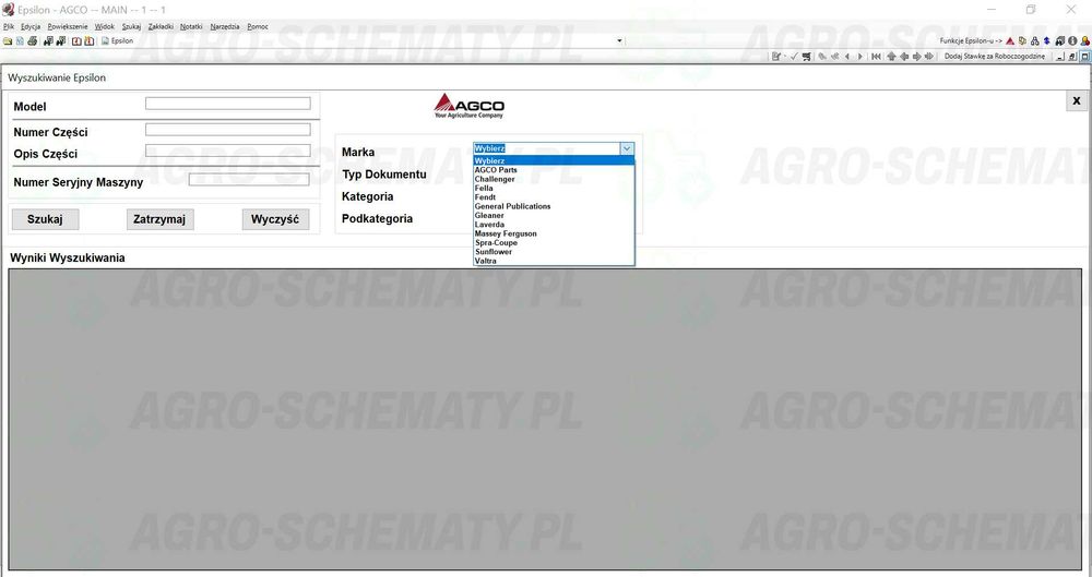 AGCO Epsilion 2022 Katalog Części Pakiet Instrukcja Napraw Maszyny Rol
