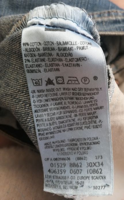 Jeansy Levis roz 30