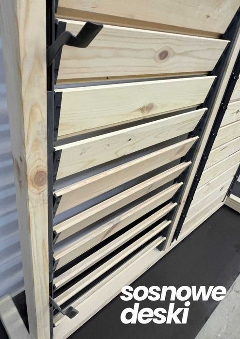 Ruchome sosnowe deseczki / stalowe mechanizmy / shutters / 3 długości deseczek / szybka realizacja