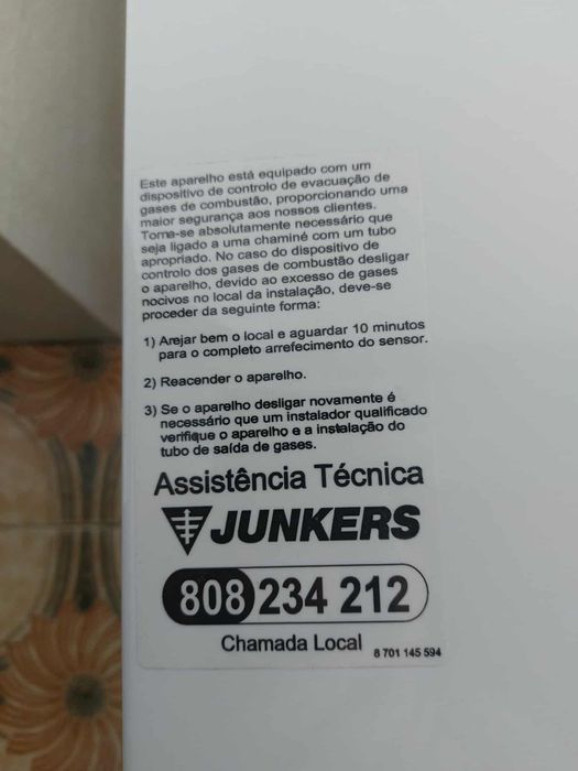 Esquentador Junkers 18 litros