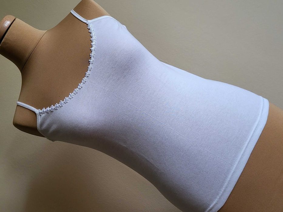 Podkoszulek koszulka top na naramkach biały nowy