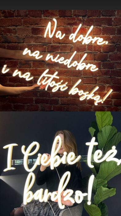 Wynajem ledon neon napis Love, Miłość, Mąż i żona, Razem lepiej