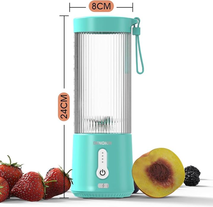 Denokin przenośny blender 450ml kolor biały