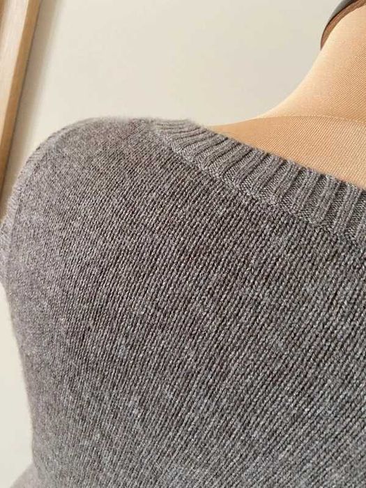 Xl sukienka sweterkowa sweter braz bez 40 42 kaszmir merino welna wool
