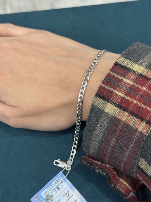 Срібний браслет 925 проба панцерка