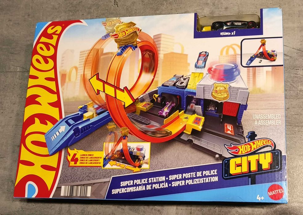 Hot Wheels City Posterunek policji Super Pętla Zestaw JBM71