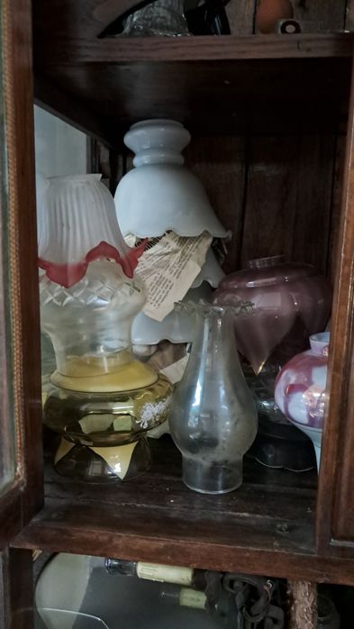 Abajour e Bolas  em vidro