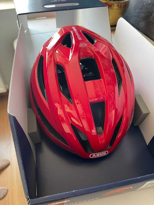 Kask rowerowy ABUS StormChaser – NOWY, rozmiar L (59–61), czerwony
