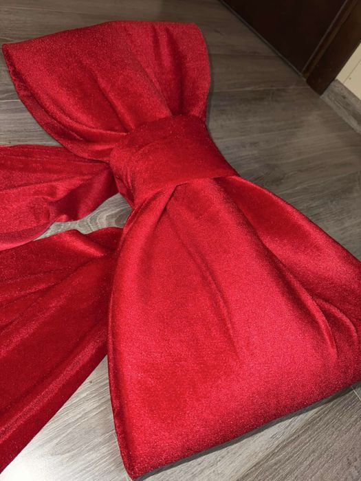 Бант з тканини, бант на ялинку, бант из ткани, бант ручної роботи