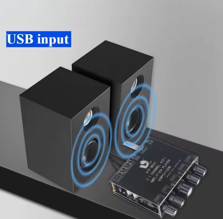 Wzmacniacz Audio HiFi 2x60W 1x150W subwoofer