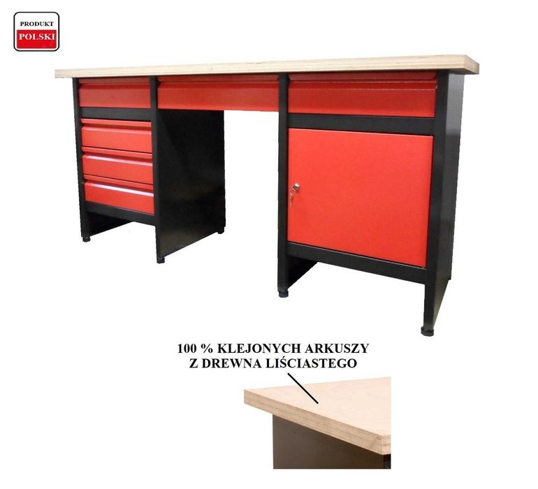Stół warsztatowy do garażu roboczy ślusarski szafka -warianty